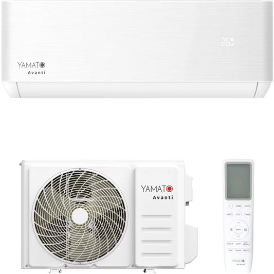 Instalatie de aer conditionat Yamato Avanti YW12T3n, 24.000 BTU, Clasa A++/A+, Inverter, Wi-Fi, Kit instalare inclus